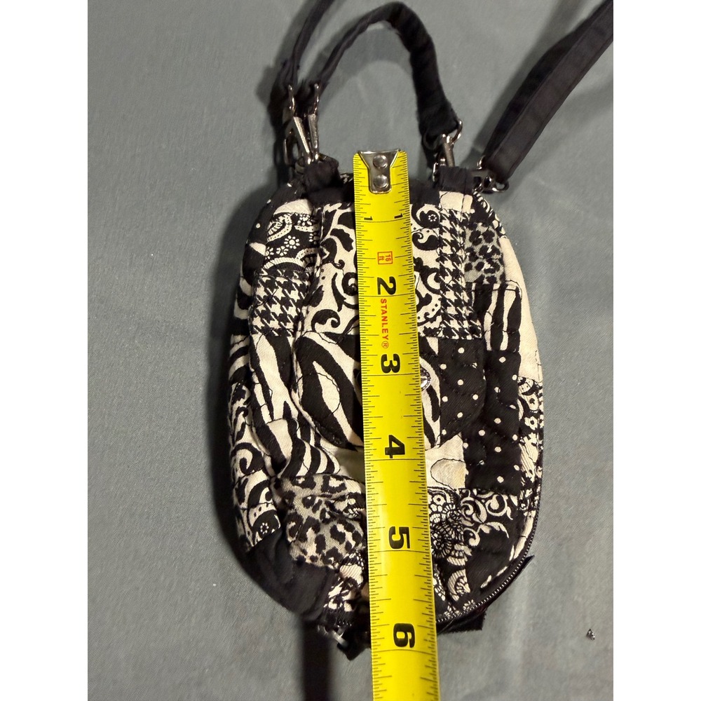 Donna Sharp Black White Patchwork Quilted Crossbo… - image 7